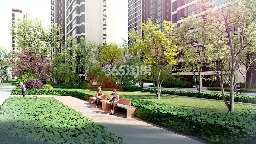 城投书香北苑社区景观效果图