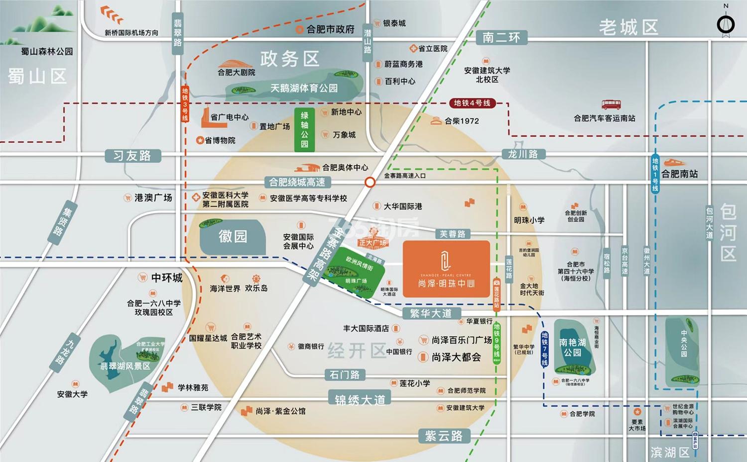 尚泽明珠中心·瑞园区位图