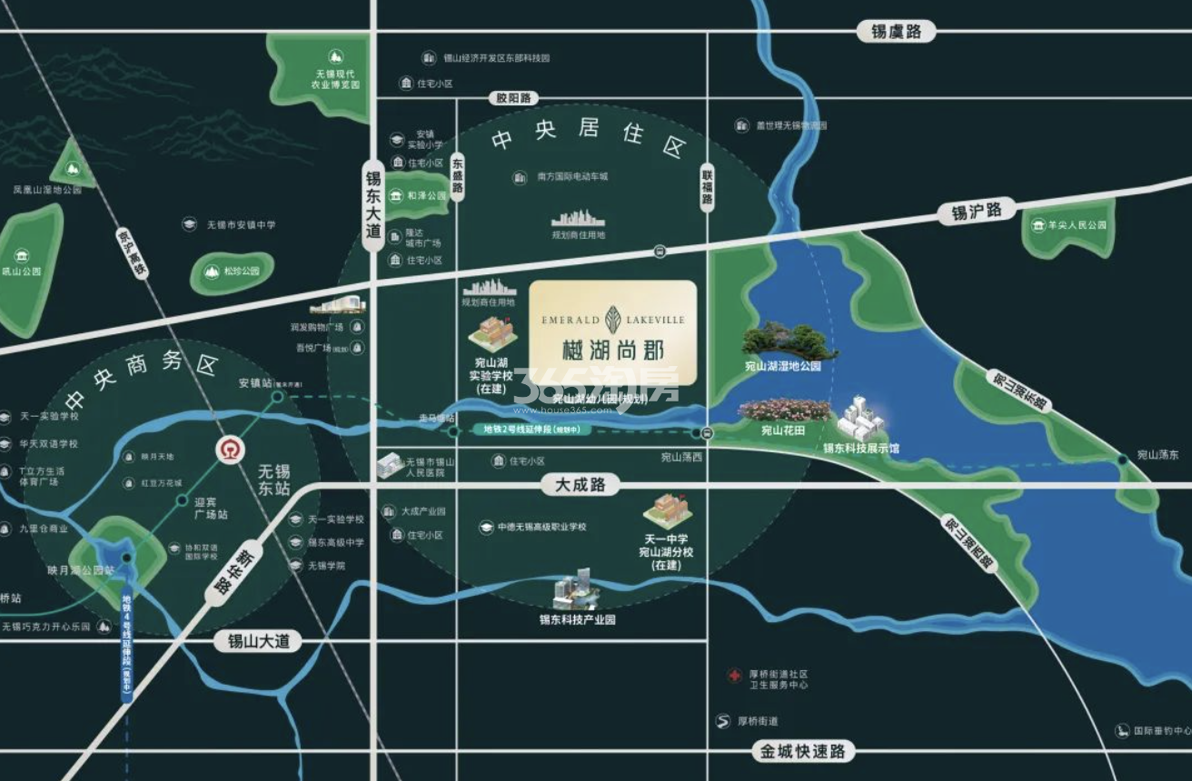 樾湖尚郡交通图