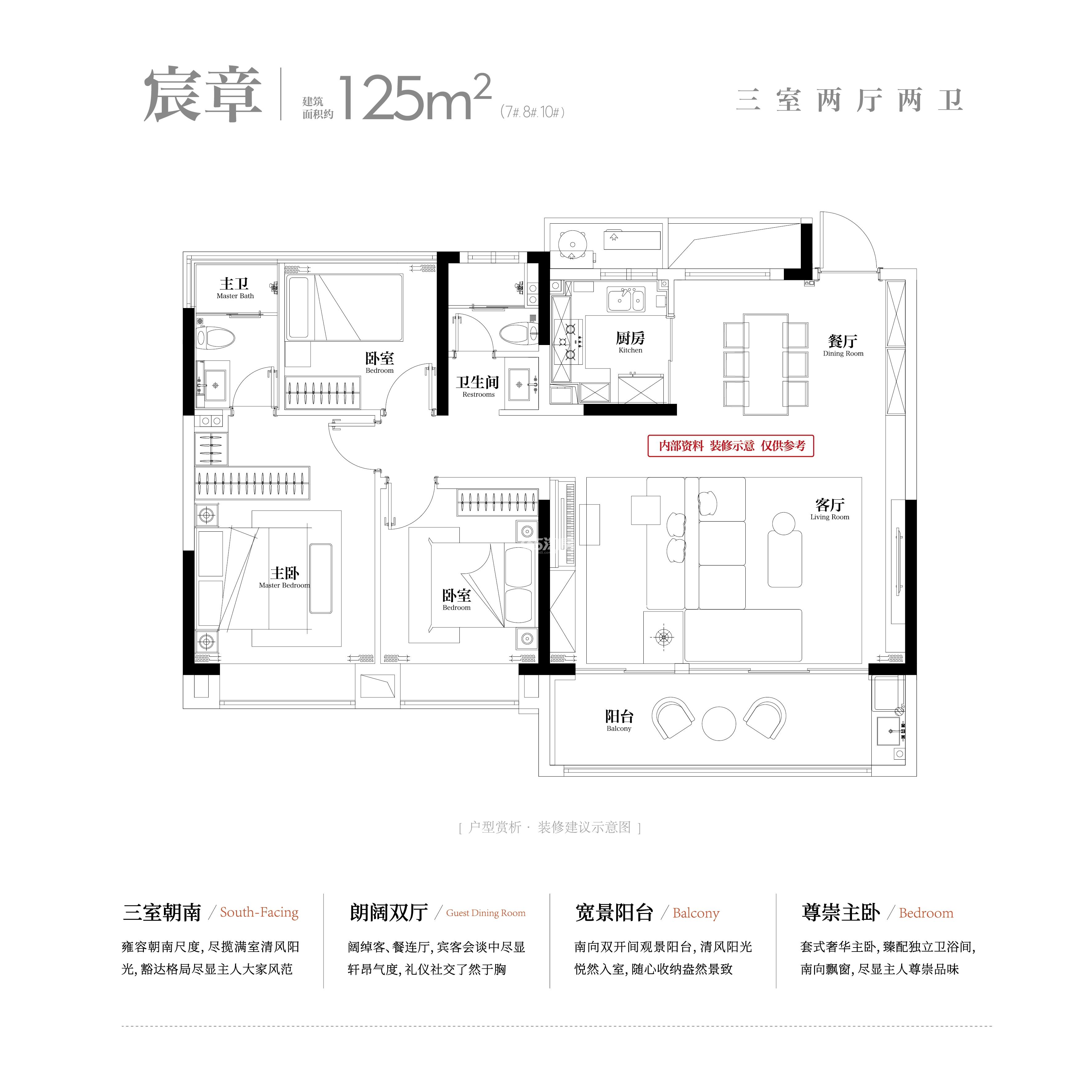 皖投云启华章花园125㎡户型图