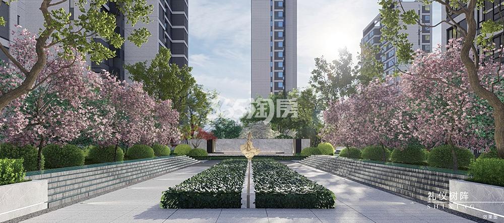 新华星耀学府社区景观效果图