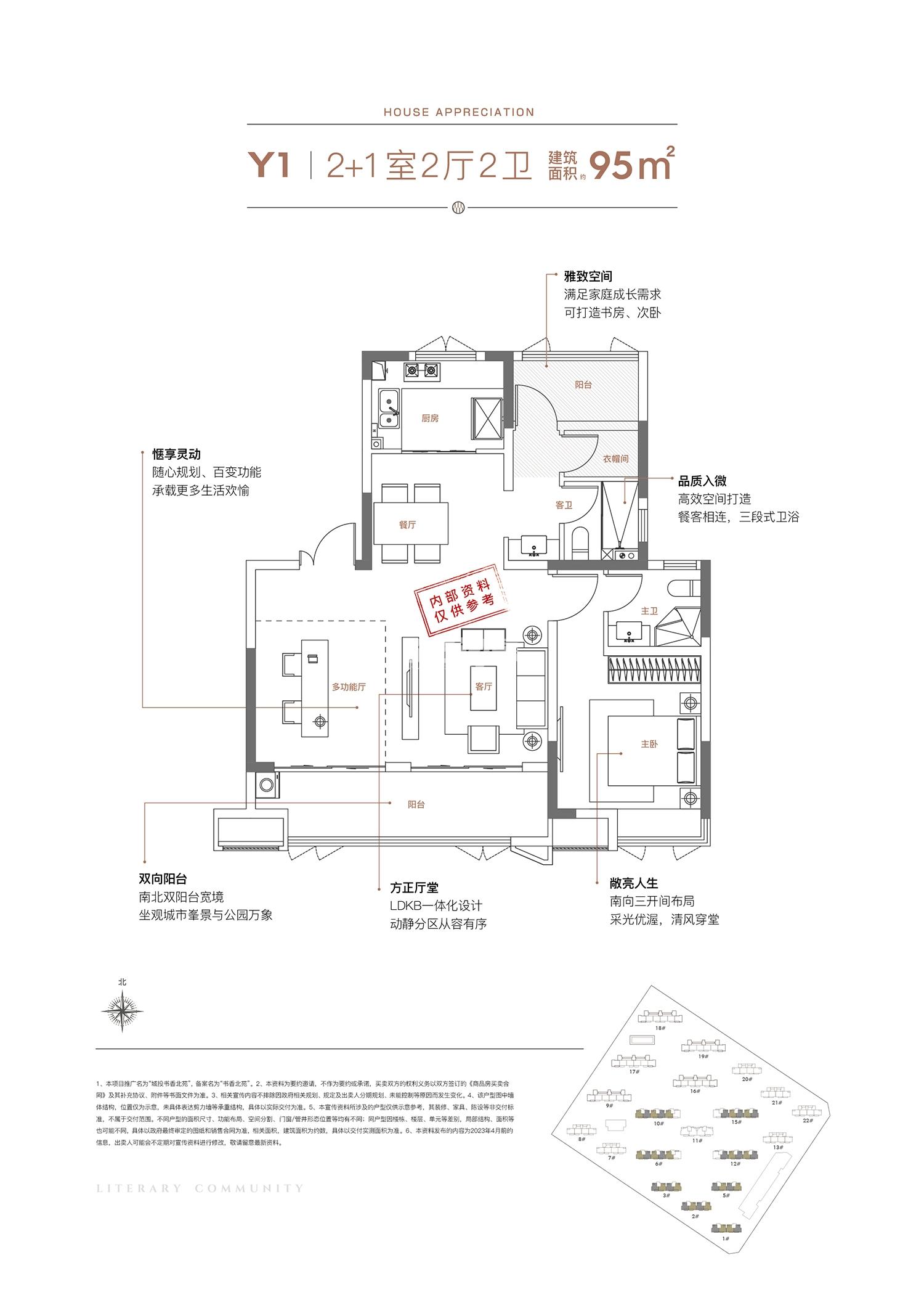 城投书香北苑95㎡Y1户型图