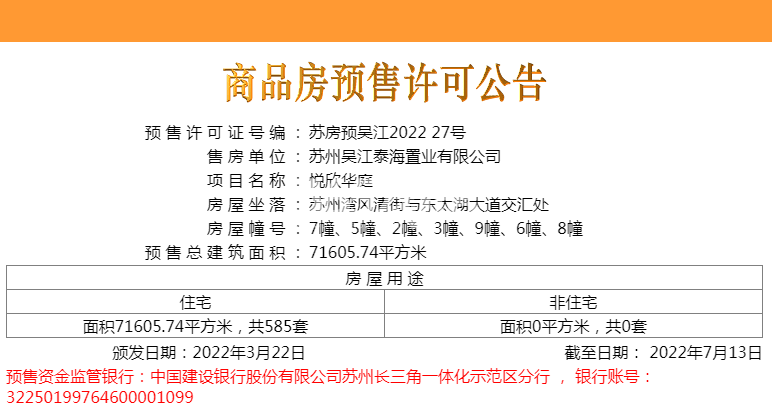 中海悦湖东方二批次销许