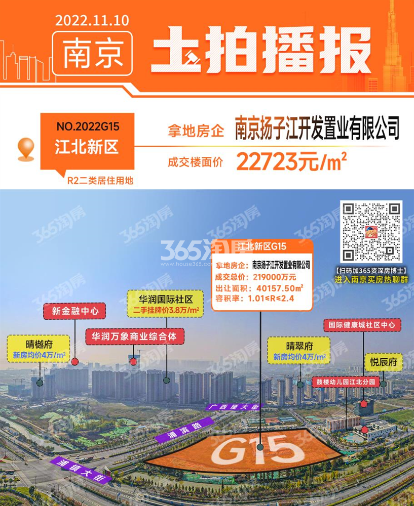 扬子江置业江核G15地块最新动态