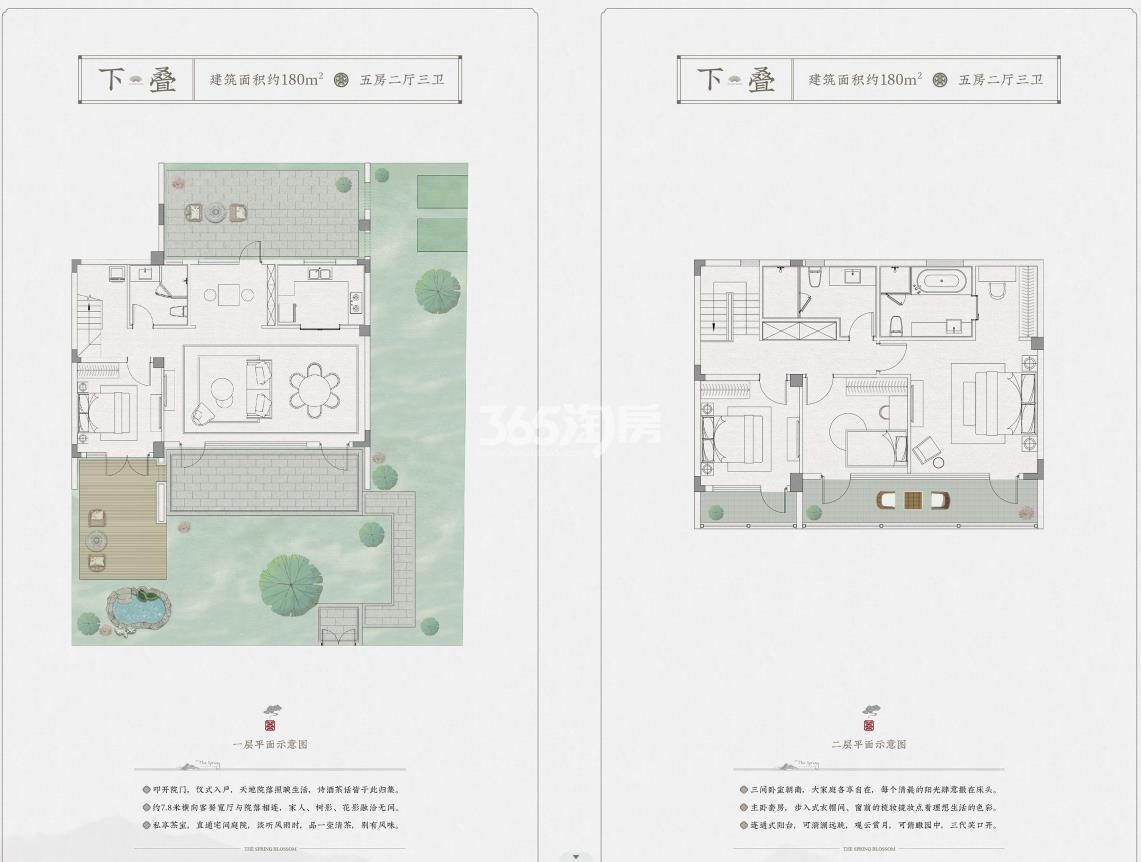 茅山温泉桃李春风B下叠建面180㎡户型图