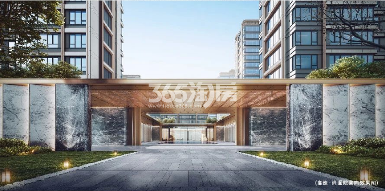 高速尚阖院小区大门效果图
