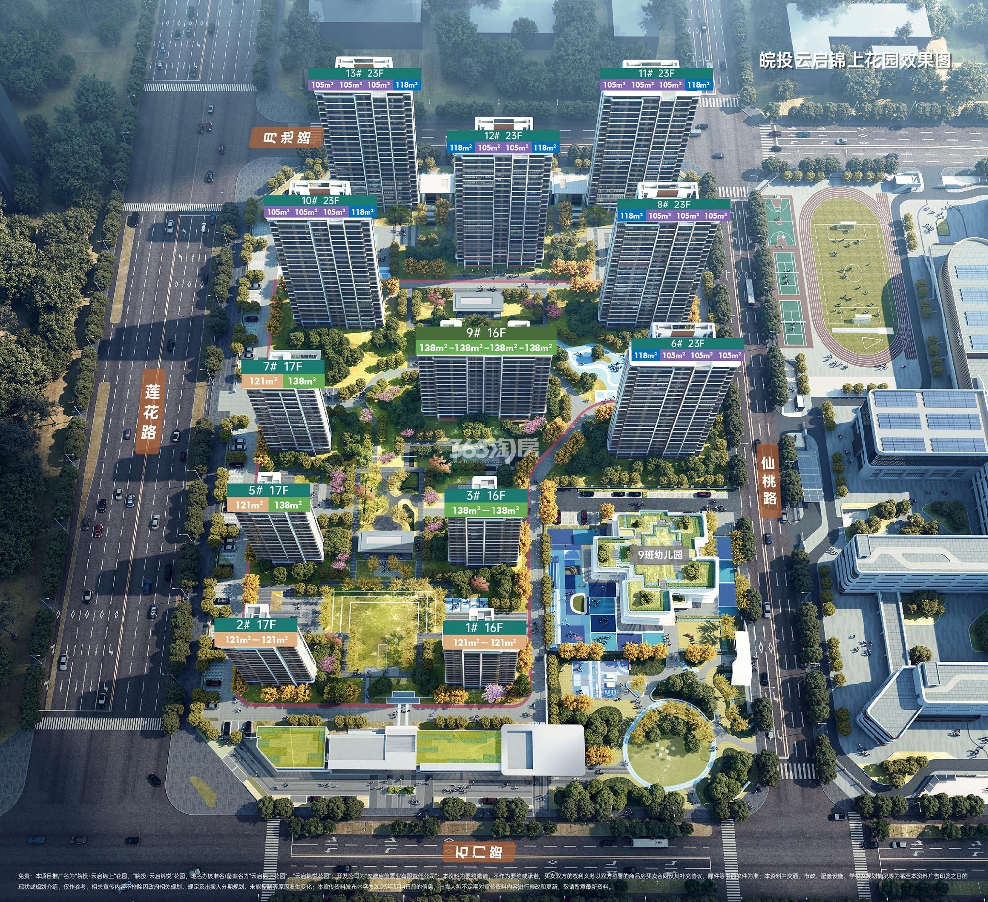 皖投·云启锦上楼栋鸟瞰图