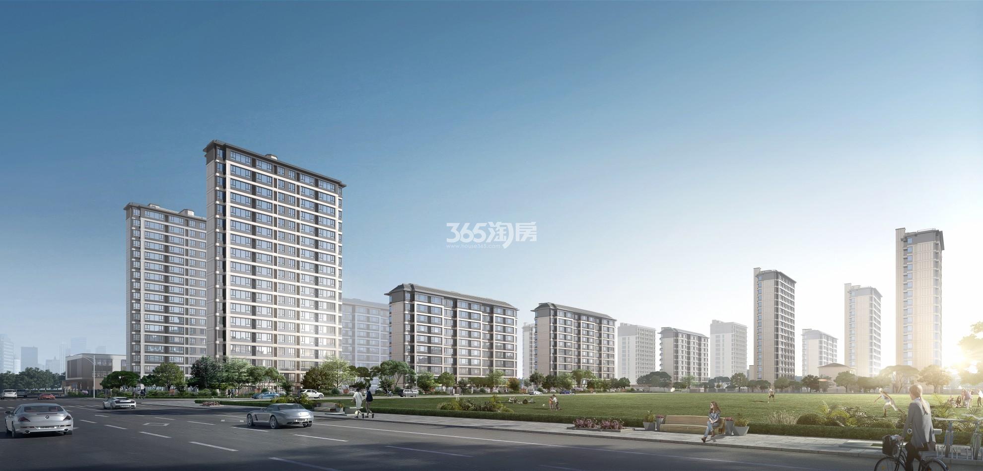 华地学府朗园小区住宅整体效果图
