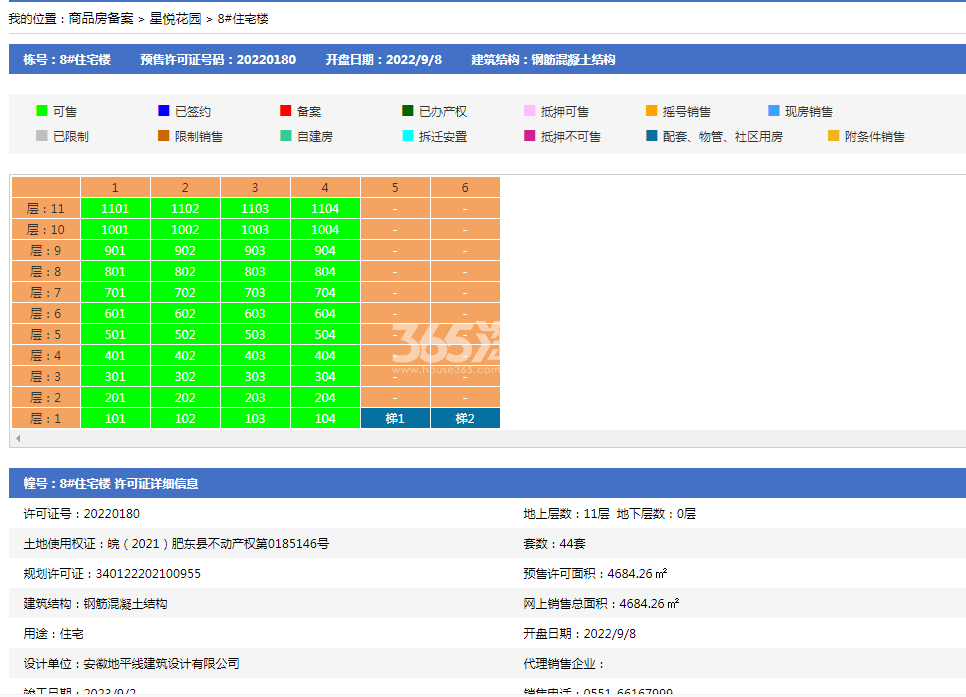 远洋星悦8#楼预售证