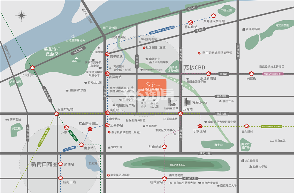 保利燕璟和颂交通图