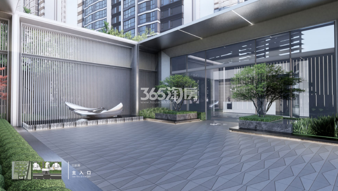 中海观江樾社区示意图