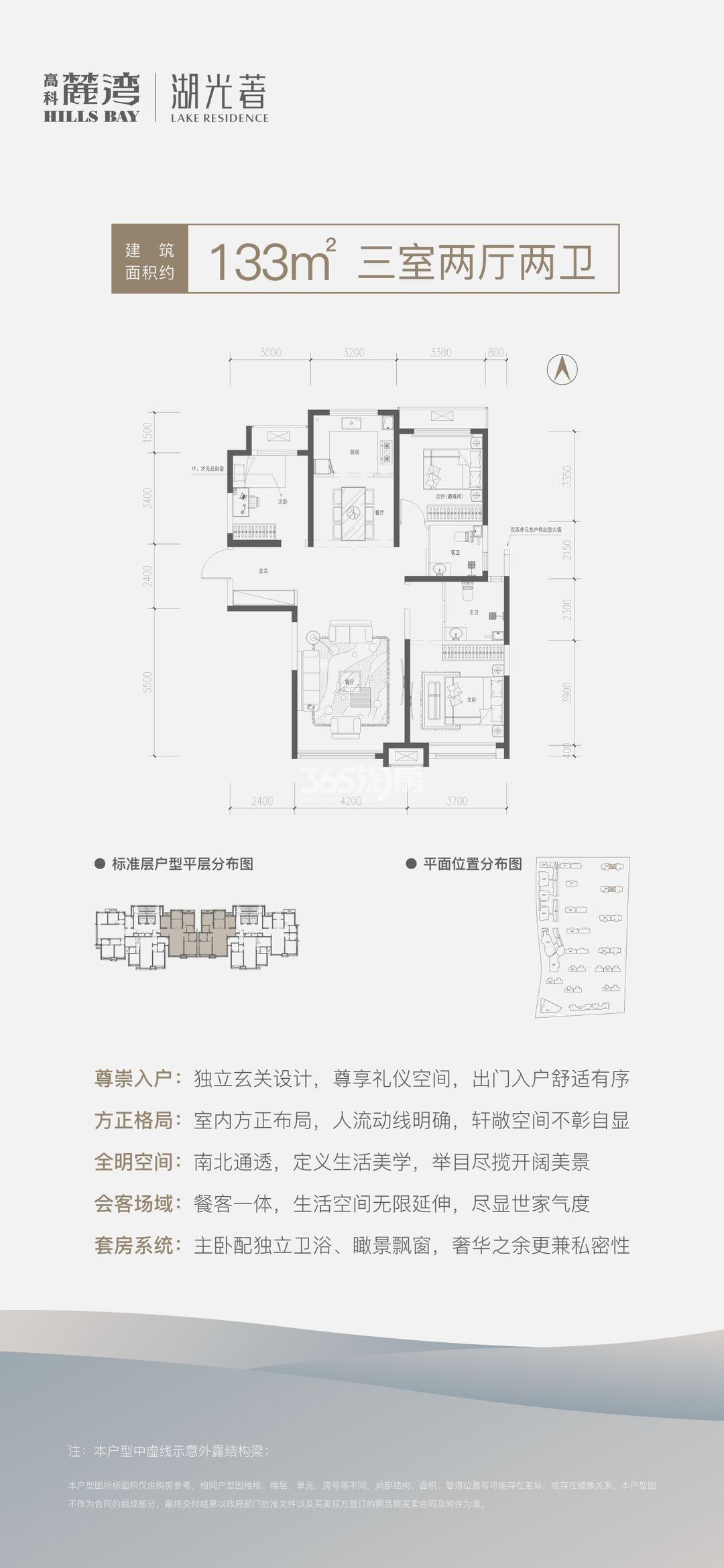 高科麓湾国际社区133㎡户型图