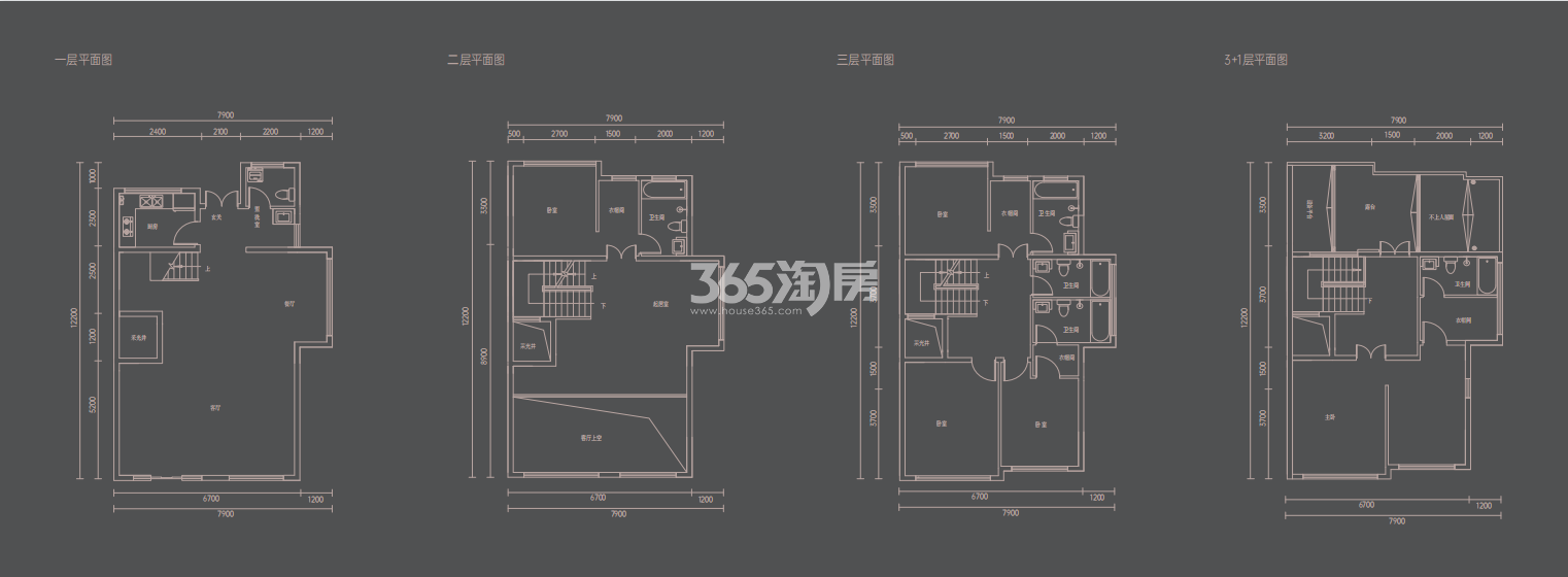 安展莲台6室2厅6卫户型图305㎡