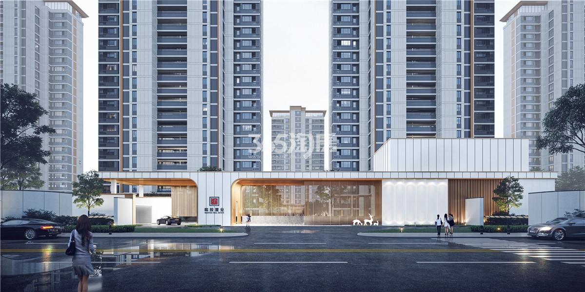 皖投·云启锦悦小区大门效果图