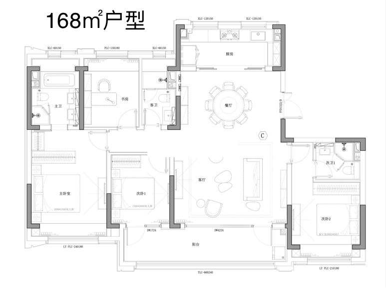 朗诗吴风和苑建面约168㎡4室2厅3卫