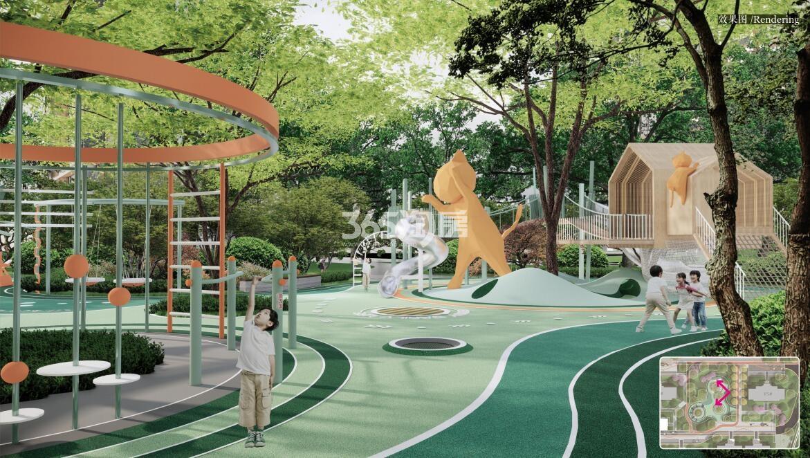 新华星耀玥湖社区景观效果图