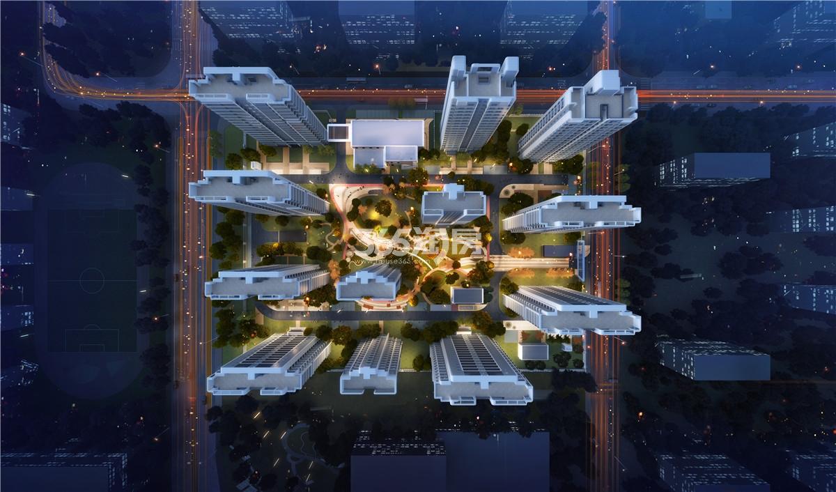 通和星辰同辉夜视鸟瞰图