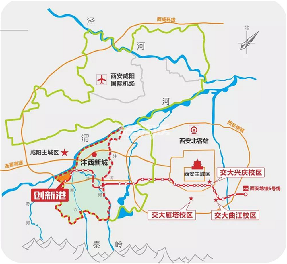 沣西·逸园交通图
