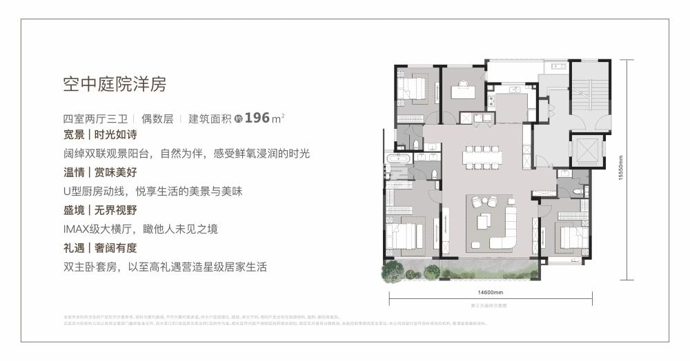 中粮大悦未来城196㎡洋房户型图