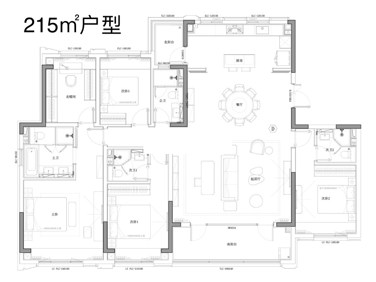 朗诗吴风和苑建面约215㎡4室2厅4卫