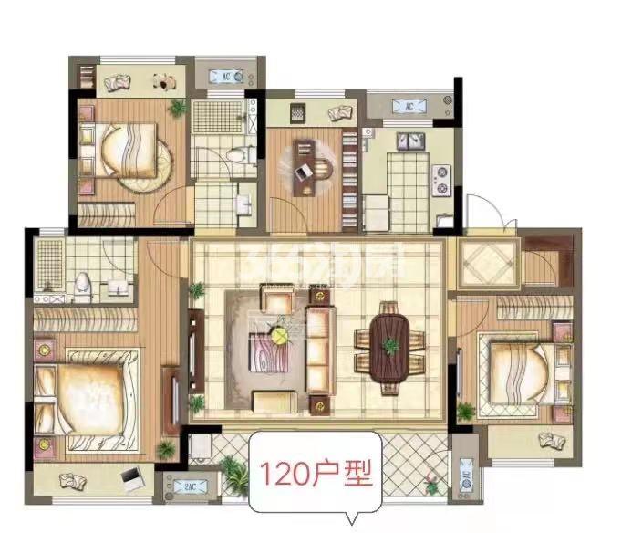 棠颂云著120平户型