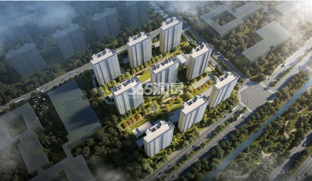华润大校场G24项目鸟瞰效果图_南京华润润鸿府_南京新房网_365淘房