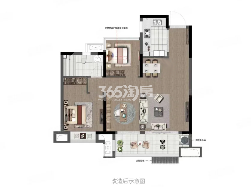 城建琥珀春树里89㎡户型图