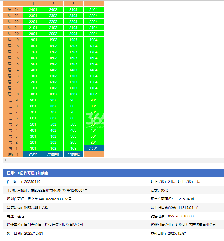 名邦紫庐轩1#楼预售证