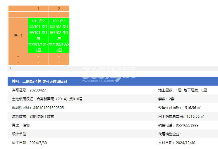祥源湖山壹号二期Da-1幢预售证